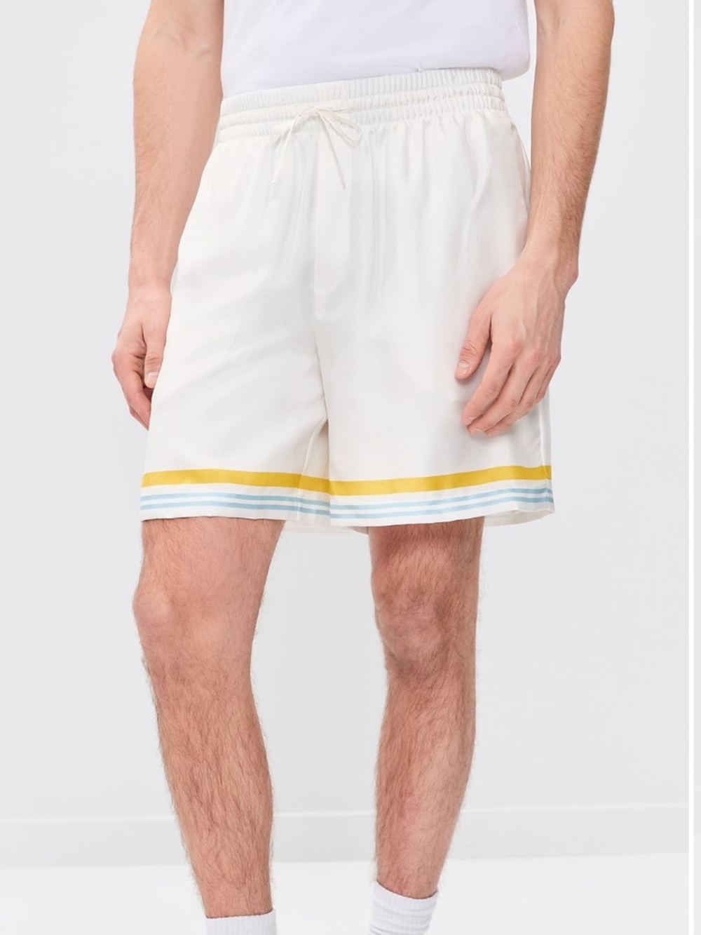 Casablanca Tennis Landscape Silk Shorts